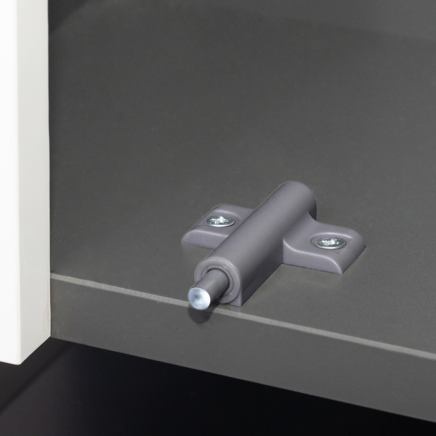 Амортизатор накладной+врезной крестообразное крепление, серый AKS 22242