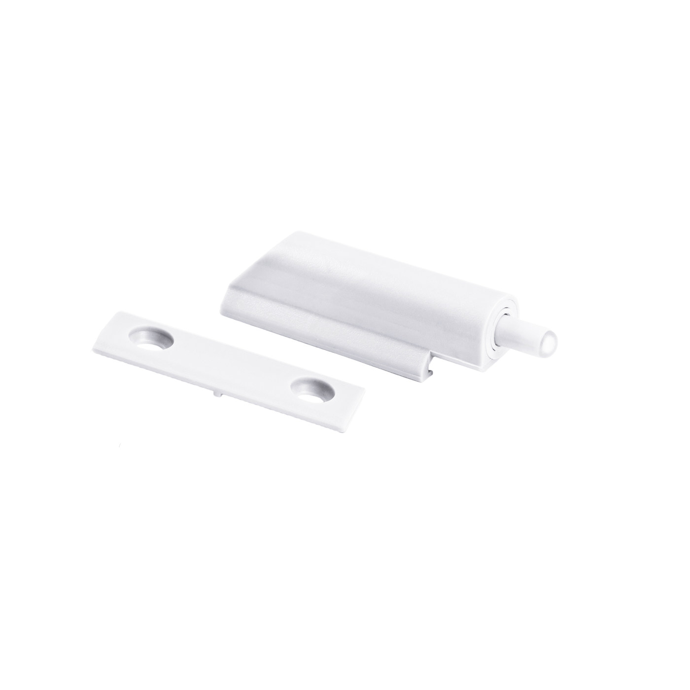 Амортизатор накладной+врезной прямое крепление, белый AKS 51861