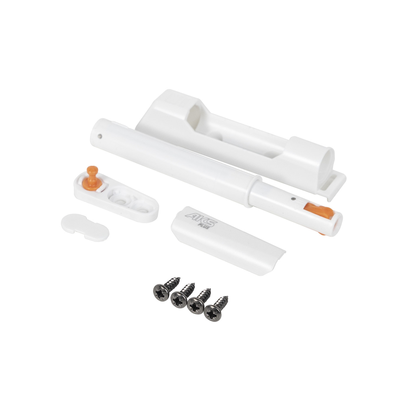 Толкатель push-to-open наконечник с фиксацией накладной белый AKS PLUS 105008