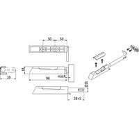 Толкатель push-to-open наконечник с фиксацией накладной белый AKS PLUS 105008