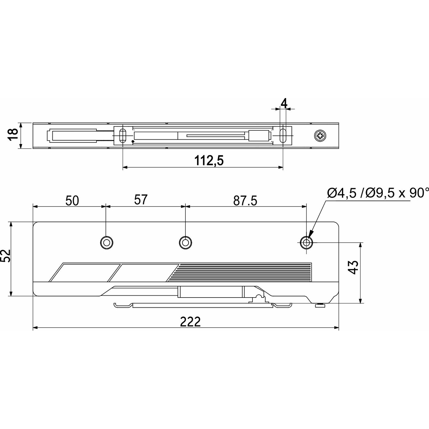 Механизм для открытия фасада push to open с доводчиком SMART AKS 90383