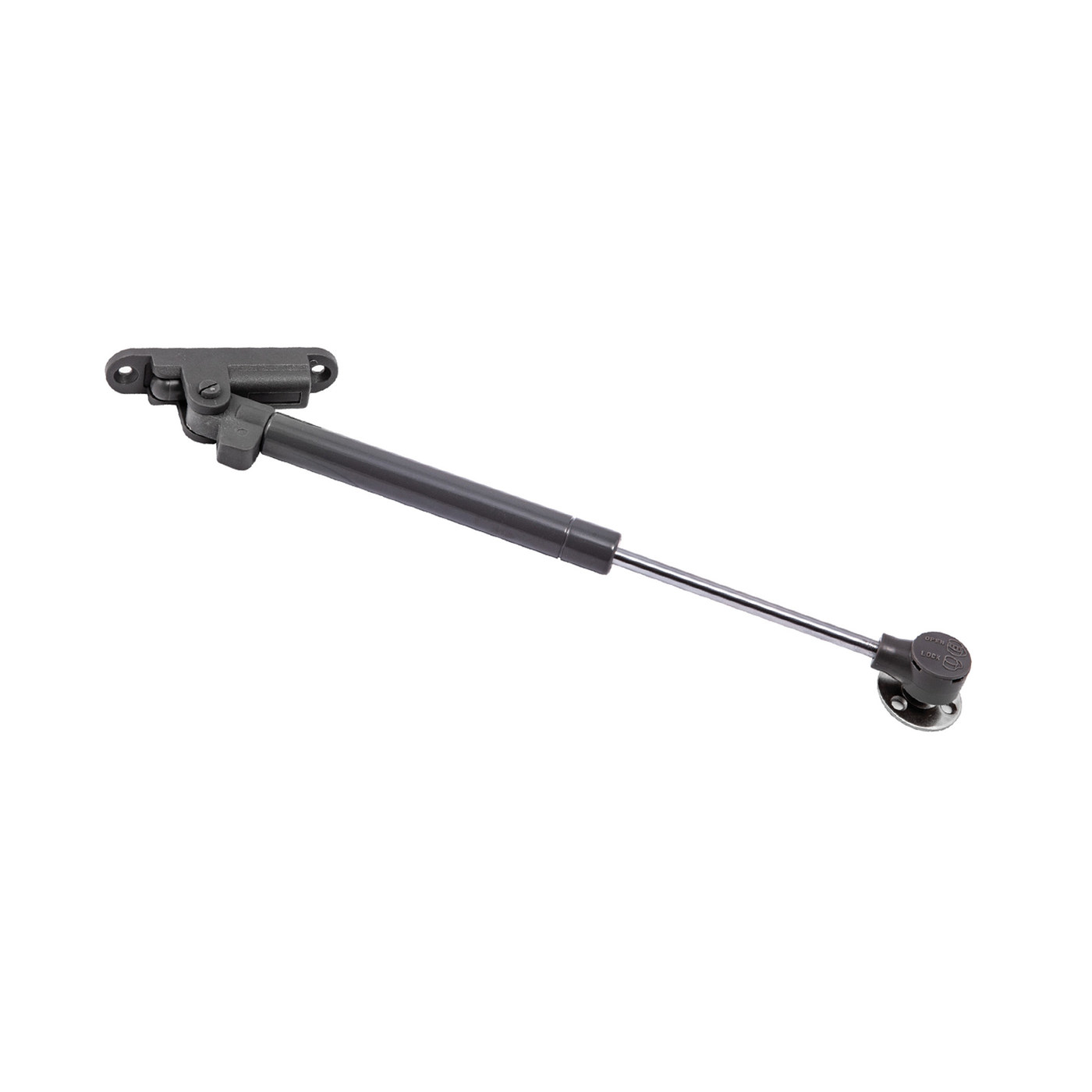 Газлифт 80N с доводчиком, серый AKS PLUS  66735 (нов.код 115567)