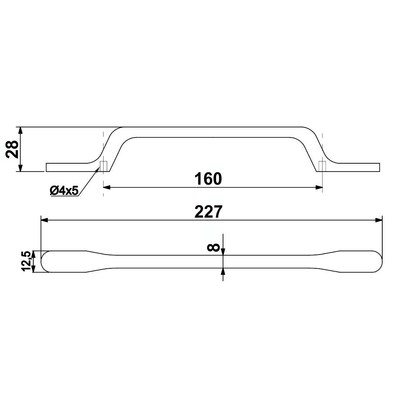 Ручка мебельная скоба мет. SIGN 160 черный AKS 59479