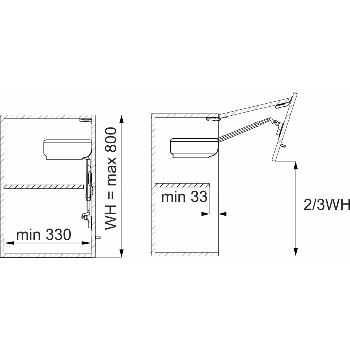 Подъемник TITAN на две двери 5-7кг AKS PLUS 73947