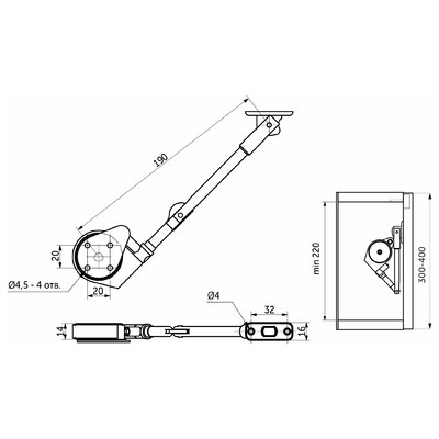 Подъемный механизм верхний SMART LIFT AKS 91222