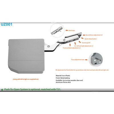 Подъемный механизм поворотный EVA Lift FLAP (XL), KM2500-4000, H400-500мм, серый (уп1 шт) 00003446