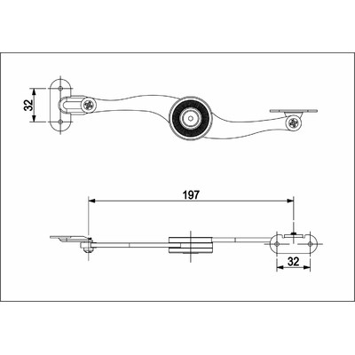 Подъемник механический тип DESIGN хром AKS 15514