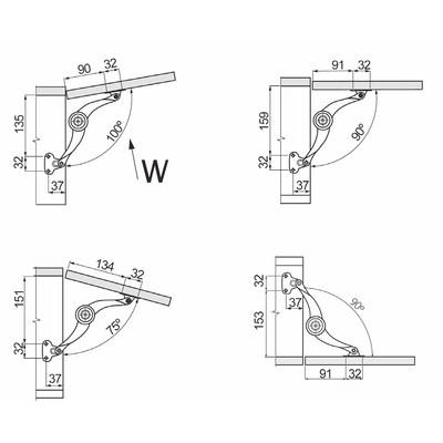 Подъемник механический тип DESIGN хром AKS 15514