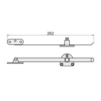 Откидной механизм нижний с шарниром РП AKS 22825