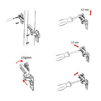 Петля вкладная 07 без пружины h0 clip-on AKS  56104