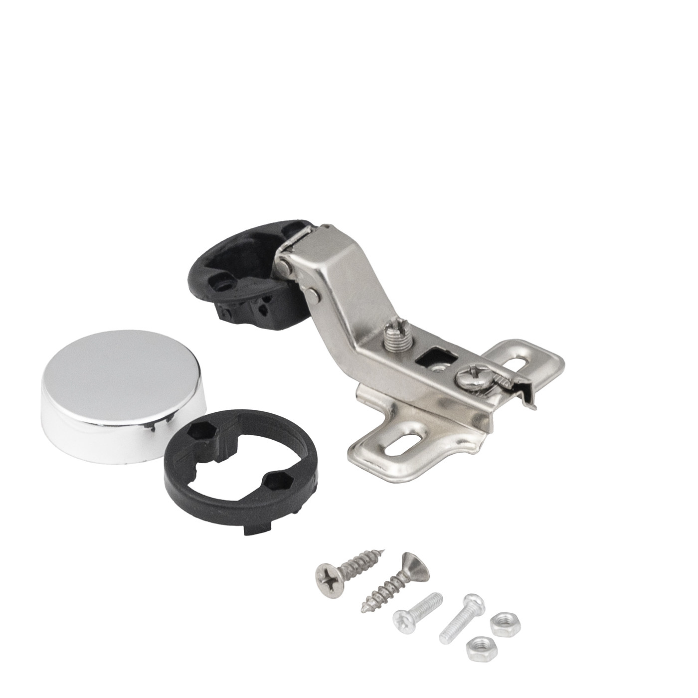 Петля для стекл. двери внутр. 07 с крепл. h0 без еврошурупа загл. хром AKS 39200