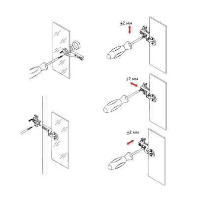 Петля для стекл. двери внутр. 07 с крепл. h0 без еврошурупа загл. хром AKS 39200