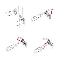 Петля вкладная мини 07  h0, с еврошурупом  AKS  44761