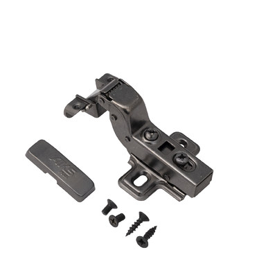 Петля вкладная 07 для алюм. профиля Z-1 с дов-ом h0 черная clip-on,к-т загл+саморезы AKS PLUS 102650