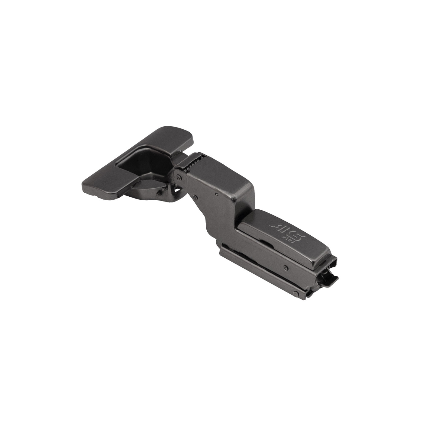 Петля вкладная 07 с доводчиком 45мм h0 clip-on УЗКАЯ 3D рег. к-т заглушек+сам,черная AKS PLUS 80557