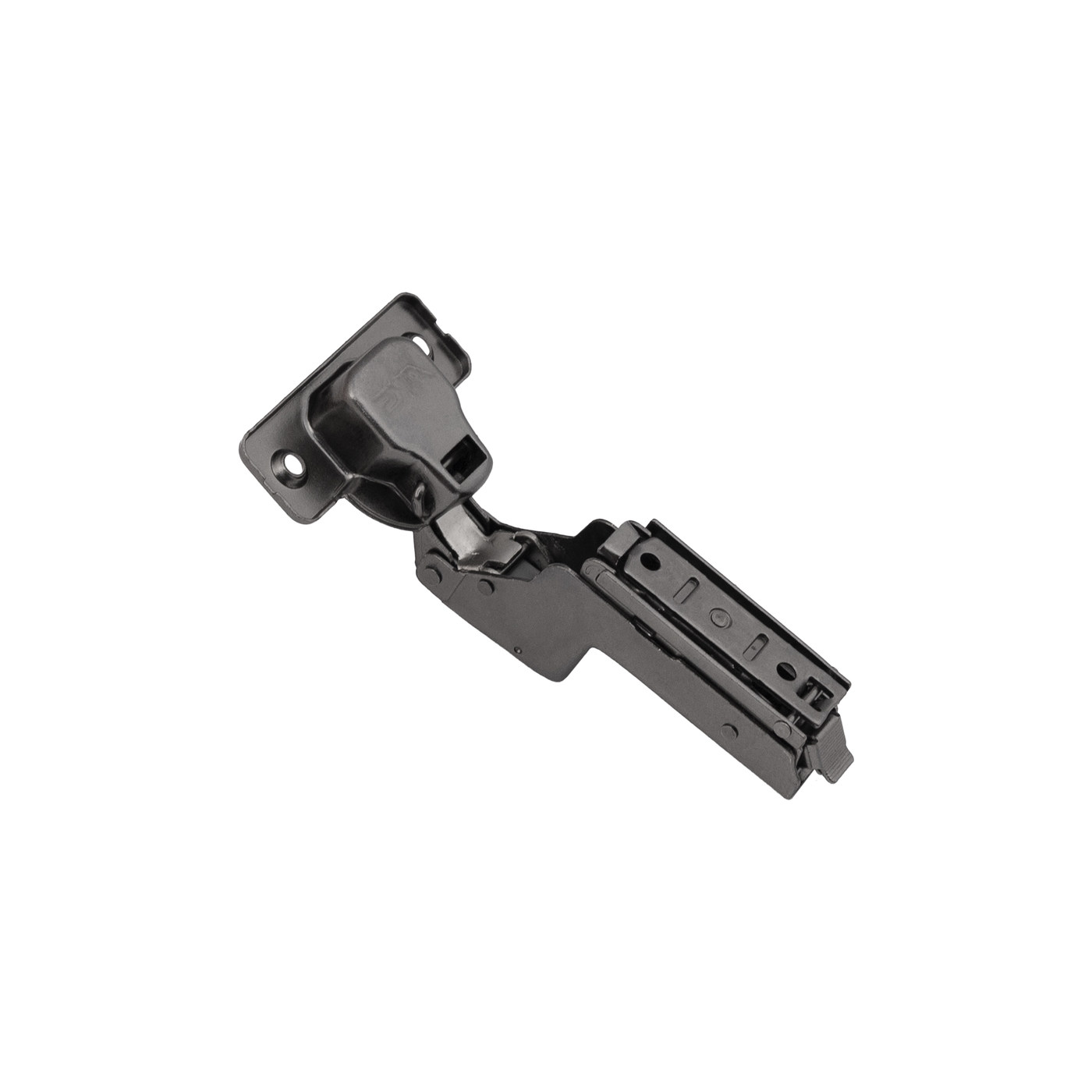 Петля вкладная 07 с доводчиком 45мм h0 clip-on УЗКАЯ 3D рег. к-т заглушек+сам,черная AKS PLUS 80557