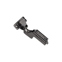 Петля вкладная 07 с доводчиком 45мм h0 clip-on УЗКАЯ 3D рег. к-т заглушек+сам,черная AKS PLUS 80557