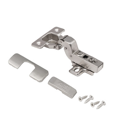 Петля вкладная 07 с доводчиком 45мм h0 clip-on, саморезы, заглушки AKS PLUS 54113