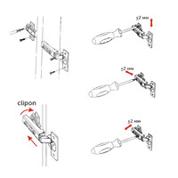 Петля накладная 09 без пружины h0 clip-on AKS  56103