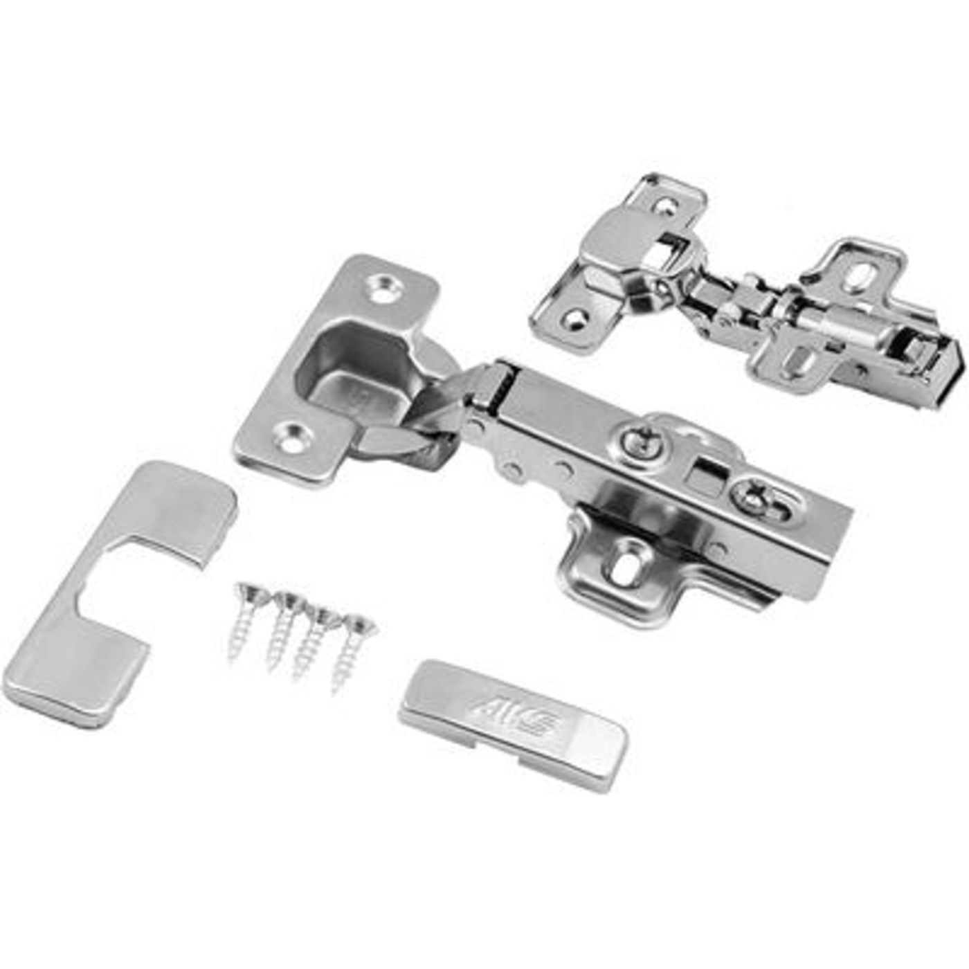 Петля накладная 09, с доводчиком, заглуш., шурупы в компл., clipon AKS PLUS 11152 (новый код 115738)