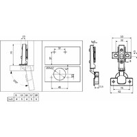 Петля гидравлическая накладная 09 + clipon AKS LIGHT 74160