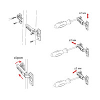 Петля гидравлическая накладная 09 + clipon AKS LIGHT 74160