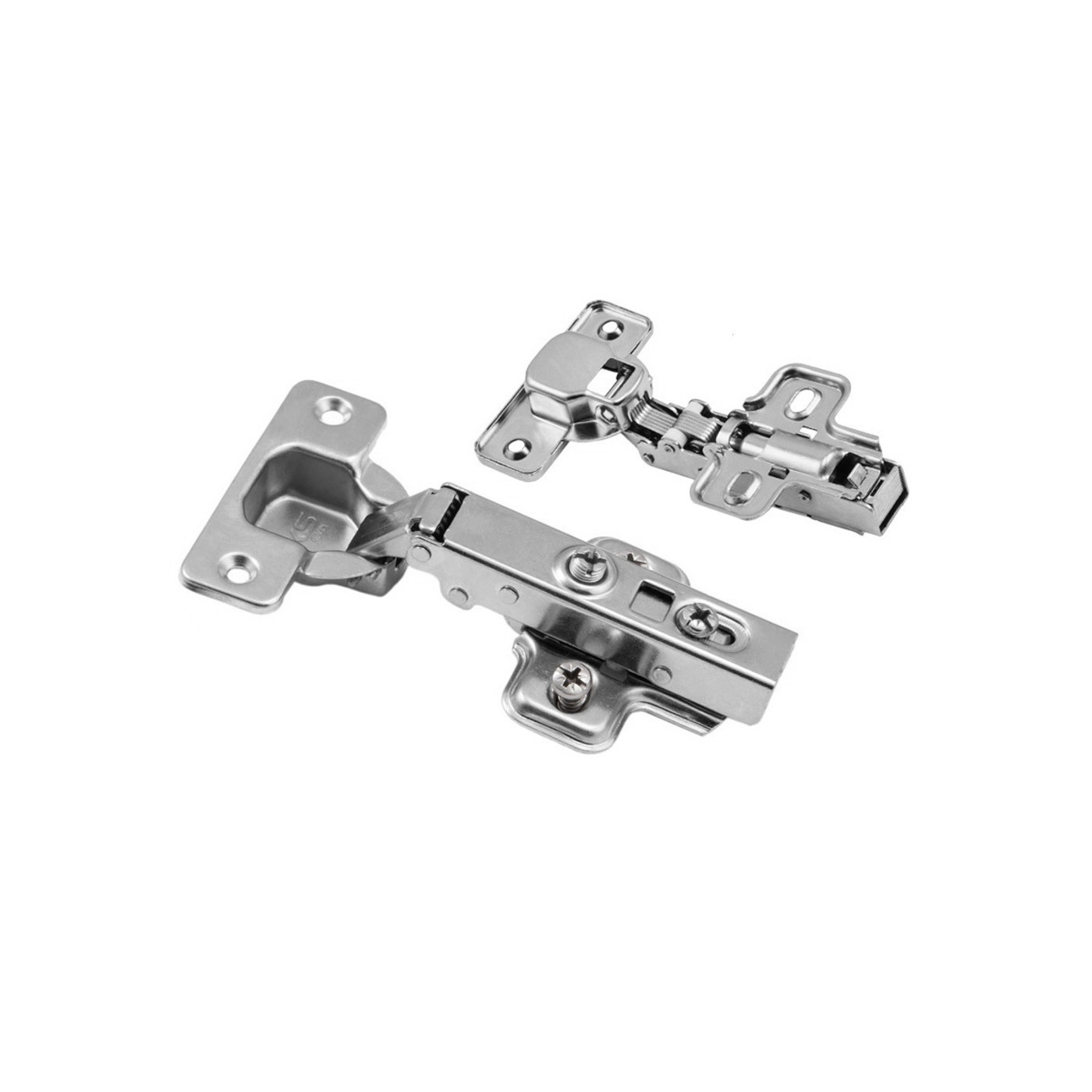 Петля гидравлич. накладная 09 + clipon. 48 мм с еврошурупом AKS 79759 (нов.арт.108699)