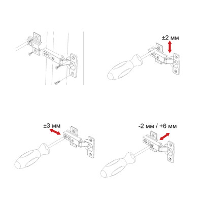 Петля накладная 09, с креплением h0 ,без шурупа 52 гр. AKS LIGHT 29244