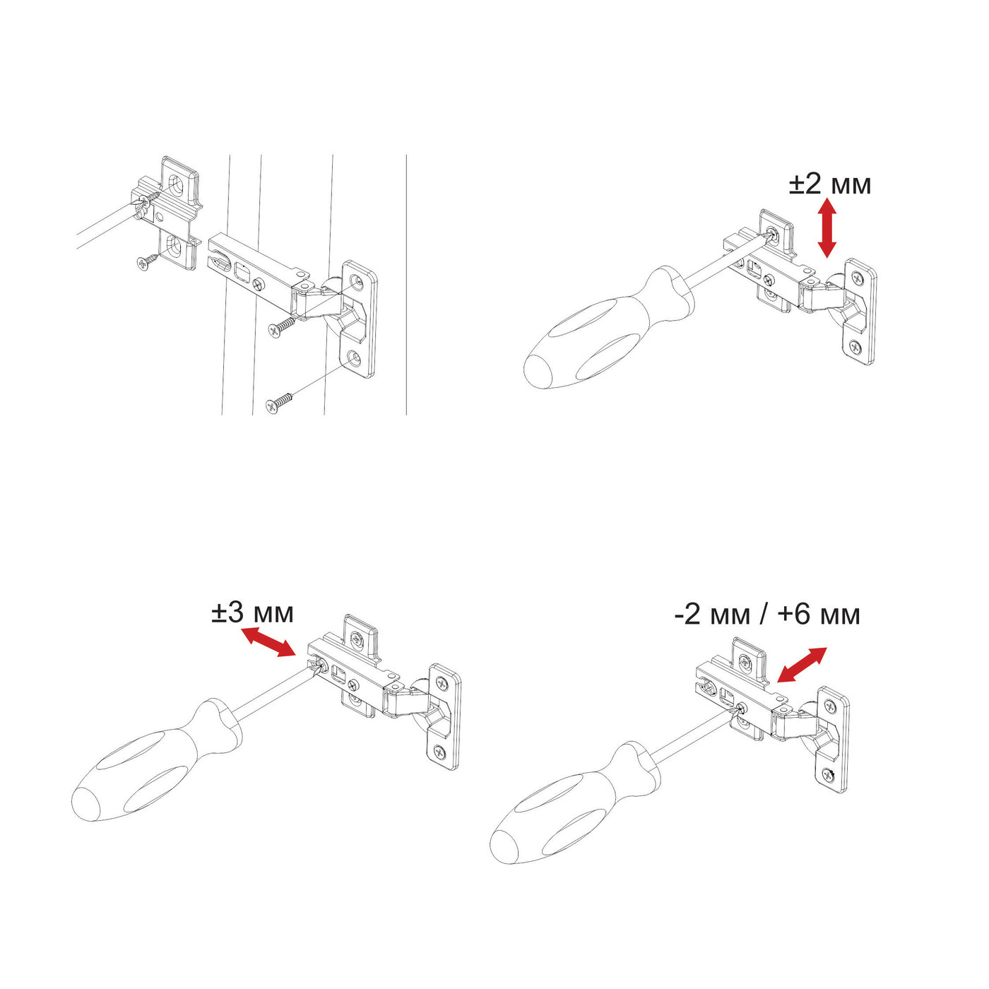 Петля накладная 09, с креплением h0 ,без шурупа 52 гр. AKS LIGHT 29244