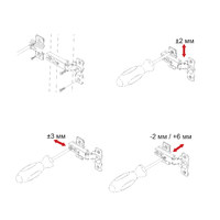 Петля накладная 09, с креплением h0 ,без шурупа 52 гр. AKS LIGHT 29244