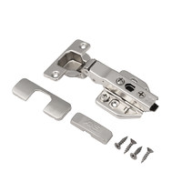 Петля накладная 09 48мм h3 с 3D-регулировкой, с доводчиком, с накладками, clipon AKS PLUS 91834