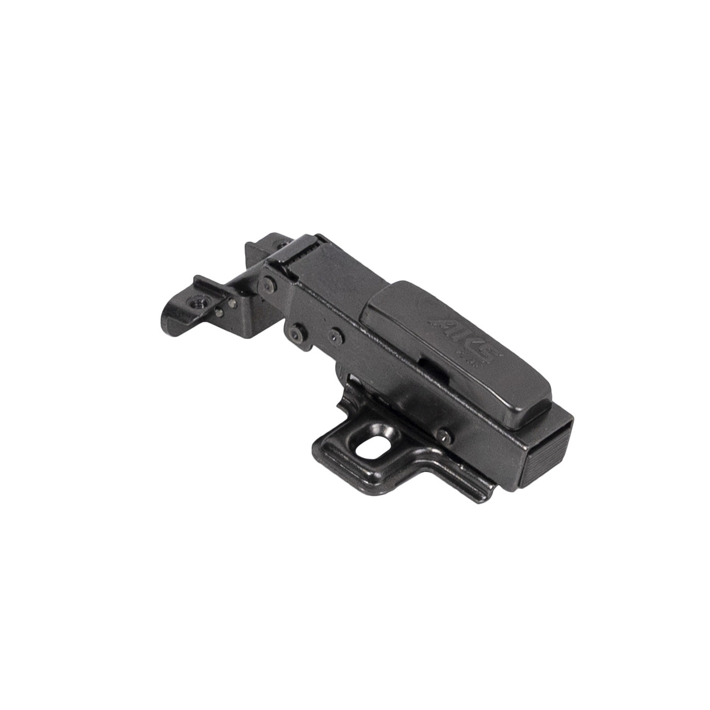 Петля накладная 09 с доводчиком для алюминевого профиля h0, clip-on, черная AKS 88327