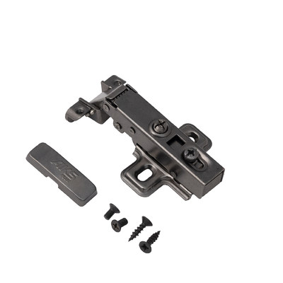 Петля накладная 09 с доводчиком для алюминевого профиля h0, clip-on, черная AKS 88327