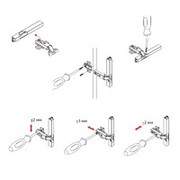 Петля накладная 09 с доводчиком для алюминевого профиля h0, clip-on, черная AKS 88327