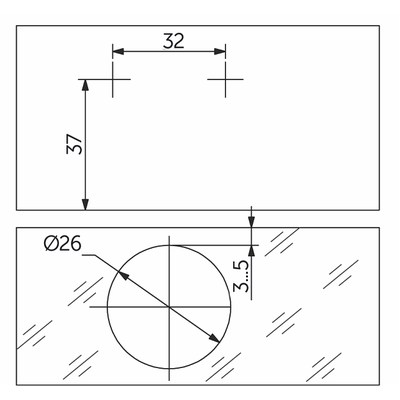 Петля накладная 09 для стекла без доводчика h0 slide-on круглая заглушка хром б/еврошурупа (коробка 200 шт) AKS 39201