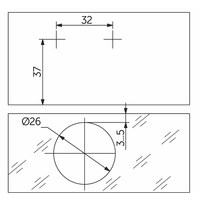Петля накладная 09 для стекла без доводчика h0 slide-on круглая заглушка хром б/еврошурупа (коробка 200 шт) AKS 39201