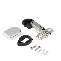 Петля накладная 09 для стекла без доводчика h0 slide-on овальна заглушка хром б/еврошурупа AKS 45802