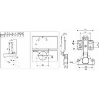 Петля накладная 09, с доводчиком 48мм с креплением Н-2, без еврош. GRIDLI 111644 (старый код 62801)
