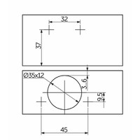 Петля полунакладная с пружиной 45мм h0 slide-on (аналог 77803) AKS 11249 (нов. арт. 123192)