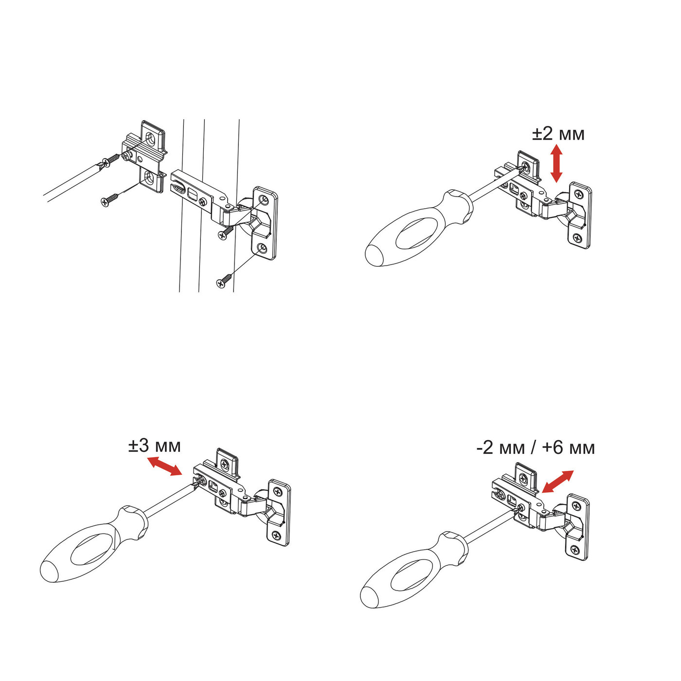 Петля полунакладная с пружиной 45мм h0 slide-on (аналог 77803) AKS 11249 (нов. арт. 123192)