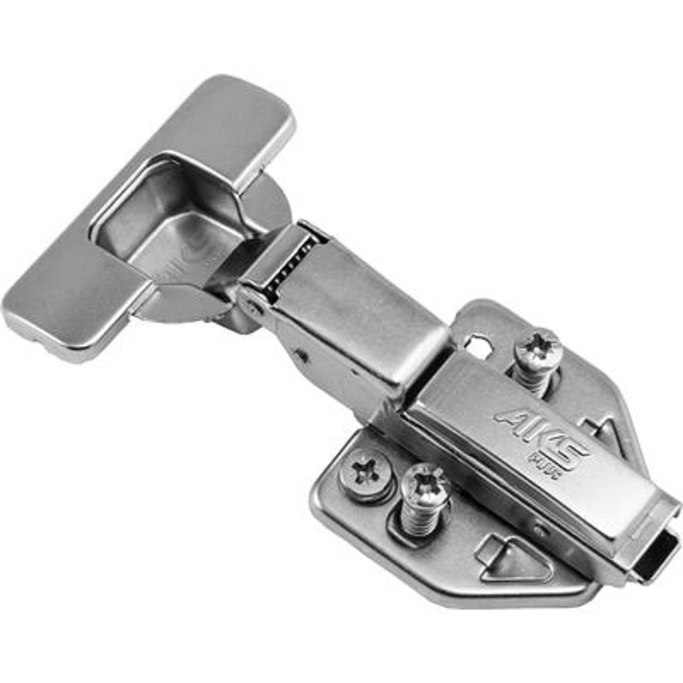 Петля полунакладная 08 h0 с 3D-регул, с доводчиком, с накладками, clipon AKS PLUS 66237