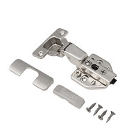Петля полунакладная 08 H3 с 3D-регулировкой, с доводчиком, с накладками, clipon AKS PLUS 91919