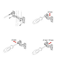 Петля полунакладная 08 без доводчика 45мм планка h0 clip-on без пружины б/еврошурупа AKS   81117