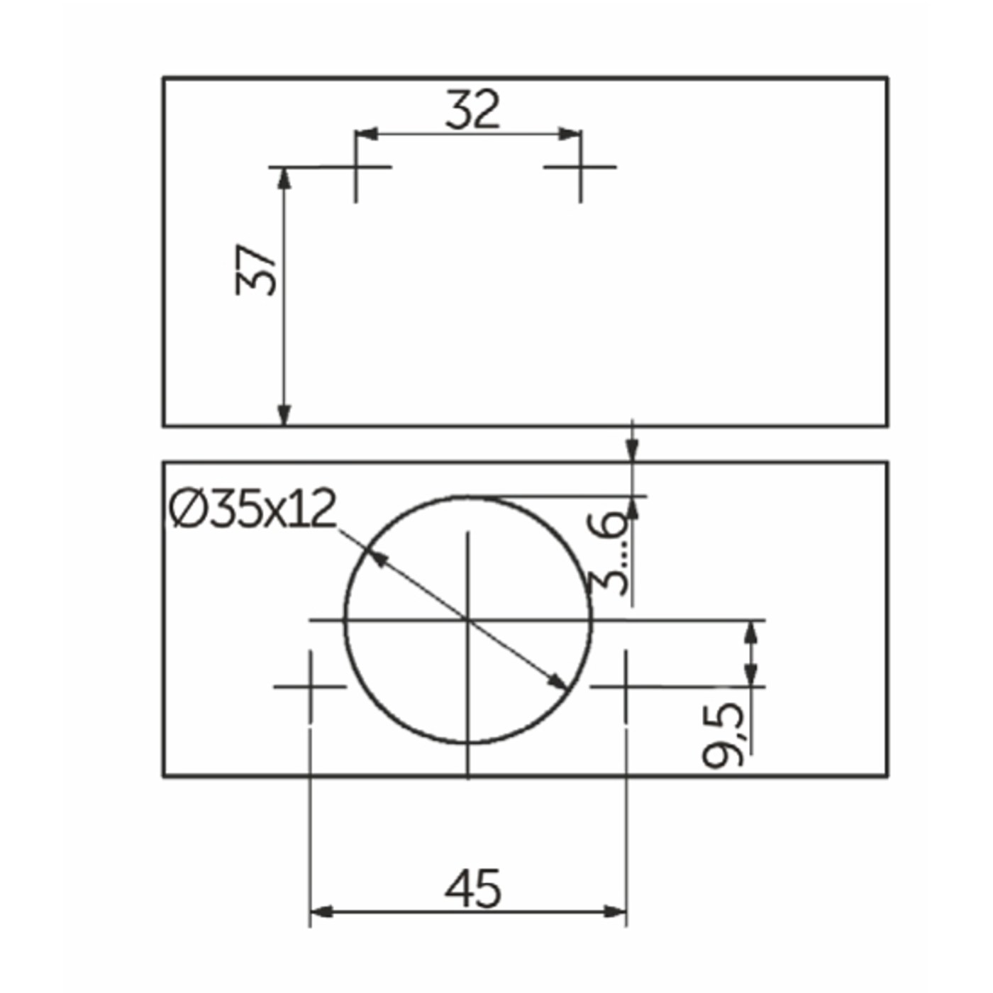 Петля полунакладная 08 с доводчиком 45мм, h0 clip-on, к-т заглушек с саморезами AKS PLUS 54112