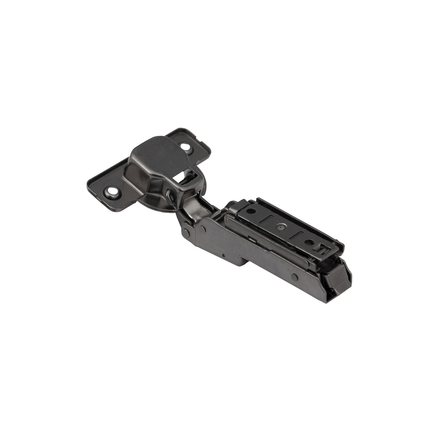 Петля полунакладная 08 с дов-ом 45мм,h0 clip-on 3D BLACK узкая планка(накладка+шурупы)AKS PLUS 80556