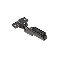 Петля полунакладная 08 с дов-ом 45мм,h0 clip-on 3D BLACK узкая планка(накладка+шурупы)AKS PLUS 80556