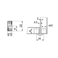 Петля цилиндрическая d10 AKS 51762