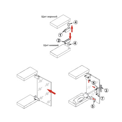 Петля для стекла хром (ZS90) AKS 11192