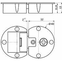 Петля барная, металл/металл разборная AKS 84807