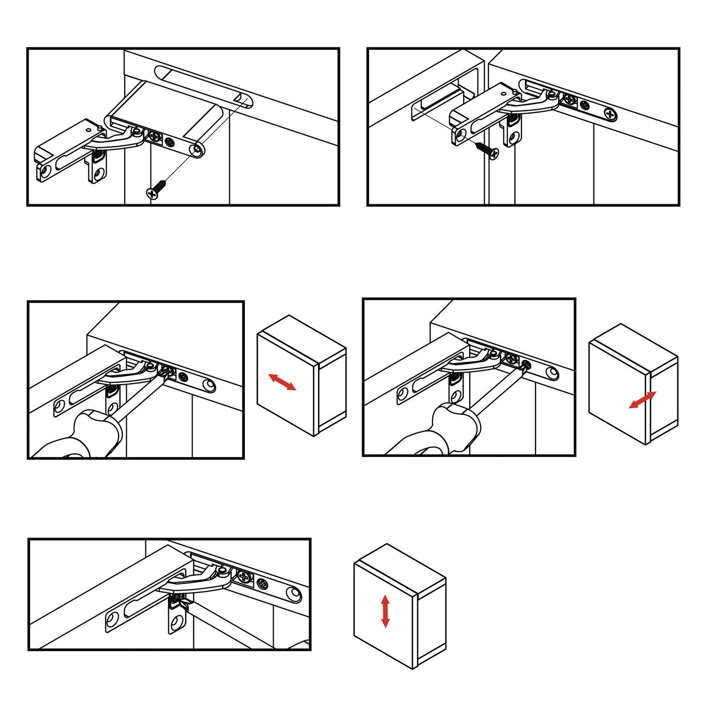 Петля встраиваемая в корпус с доводчиком 3D регулировка с саморезами AKS SMART AKS 90967